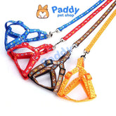 Set Dây Dắt Kèm Vòng Yếm Vải In Họa Tiết Cho Chó Mèo - Paddy Pet Shop